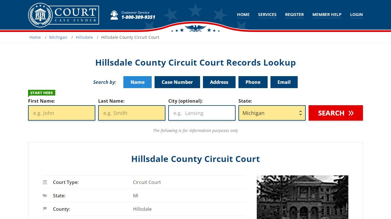 Hillsdale County Circuit Court Records Lookup - CourtCaseFinder.com